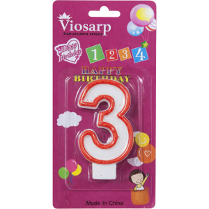 Κερί Γενεθλίων 3 – Birthday Number Candle Happy Birthday
