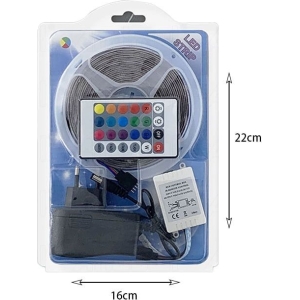 Alternative view of Σετ Ταινία LED 5M RGB Λεντοταινία με ασύρματο χειριστήριο IP65 2835 - LED Strip