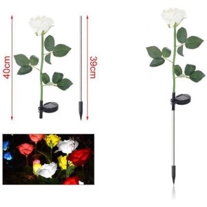KMT Ηλιακά φωτιζόμενο διακοσμητικό λουλούδι LED τριαντάφυλλο - Solar-powered LED decorative flower rose