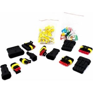 Alternative view of Rchang Σετ Αδιάβροχων Συνδέσμων Καλωδίων και Ασφαλειών για Αυτοκίνητα/Φορτηγά/Μοτοσυκλέτες 240 Τεμαχίων W14352 - Connector plugs