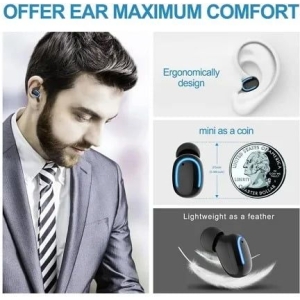 Alternative view of Andowl bluetooth ακουστικό με φόρτιστή ηλίου Q-B02 - Andowl super mini wireless headset solar charging case Q-B02