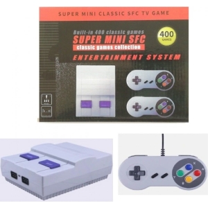 Ηλεκτρονική Παιδική Ρετρό Κονσόλα με 400 Παιχνίδια & 2 Χειριστήρια - Super Mini SFC 400 Games