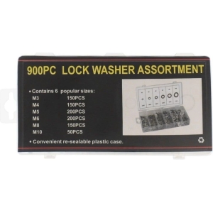 Alternative view of Ροδέλες αλουμινίου 900τμχ - 900pcs Lock washer assortment