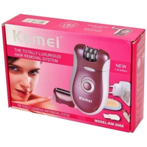 Alternative view of Kemei Επαναφορτιζόμενη Αποτριχωτική Μηχανή Με 2 Κεφαλές Kemei KM-2068 - Epilator
