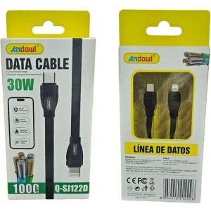 Andowl Καλώδιο δεδομένων Type C σε Lighting 30W Q-SJ122D - Data Cable