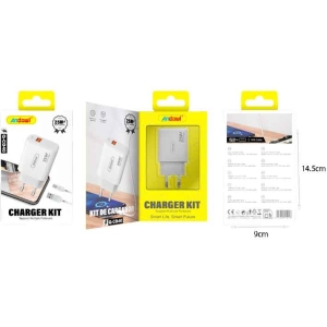 Alternative view of Andowl Φορτιστής κινητού με καλώδιο Type-C Q-CD40 -Mobile charger with Type-C cable Q-CD40