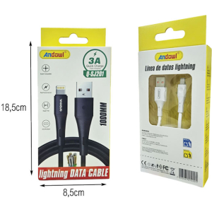 Alternative view of Andowl Καλώδιο Φόρτισης USB σε Lightning 3A 1m Q-SJ201 - Data Cable