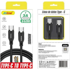 Andowl Καλώδιο Q-SJ203 - Type-C σε Type-C