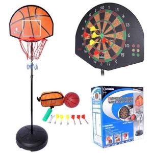 Παιδικό Σετ Μπασκέτας με Στόχο Βελών - Kids Basketball Stand with Dart Board