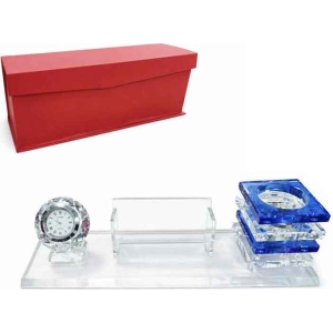 Σετ Γραφείου με Ρολόι και Θήκη Καρτών – Office Desk Set with Clock and Card Holder