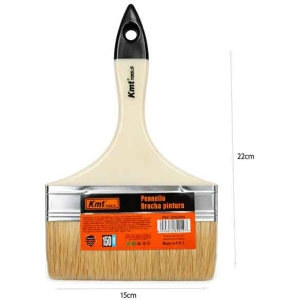 Alternative view of KMT Πινέλο Βαφής 150mm Πλακέ με Πλαστική Λαβή - Flat Paint Brush with Plastic Handle