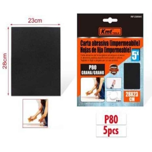 KMT Γυαλόχαρτο Αδιάβροχο P80 5τμχ 28x23cm - Abrasive paper