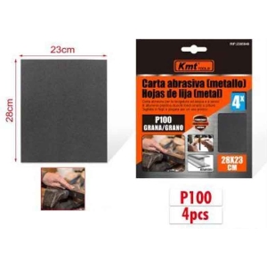 KMT Γυαλόχαρτο Μετάλλου P100 4τμχ 28x23cm - Abrasive paper