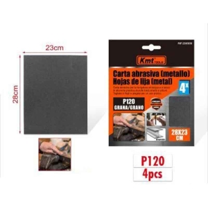 KMT Γυαλόχαρτο Μετάλλου P120 4τμχ 28x23cm - Abrasive paper