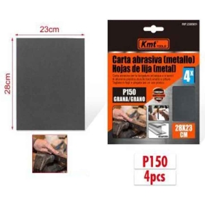 KMT Γυαλόχαρτο Μετάλλου P150 4τμχ 28x23cm - Abrasive paper