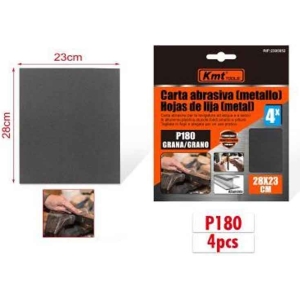 KMT Γυαλόχαρτο Μετάλλου P180 4τμχ 28x23cm - Abrasive paper