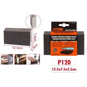 KMT Σφουγγάρι λείανσης P120 12.5x7.5x2.5cm- Double-sided abrasive sponge