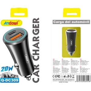 Andowl Φορτιστής αυτοκινήτου 20W Q-DC309 - Car charger