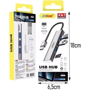 Alternative view of Andowl USB Hub 4 σε 1 με 4 Θύρες Q-HU805 - USB Hub