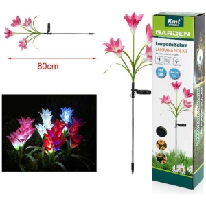KMT Ηλιακά φωτιζόμενο διακοσμητικό λουλούδι LED - Solar-powered LED decorative flower