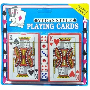 Τράπουλα σετ 2τμχ και ζάρια - Vegas style playing cards 2pcs