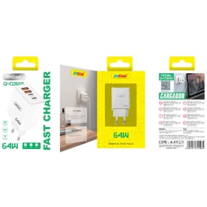 Andowl Φορτιστής Χωρίς Καλώδιο με 2 Θύρες Type-C και 2 Θύρες USB 64W Q-CD665 - Fast charger