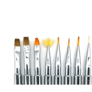 Alternative view of Σετ πινέλα νυχίων 8τμχ - Nail brushes 8pcs