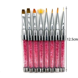 Σετ πινέλα νυχίων 8τμχ - Nail brushes 8pcs