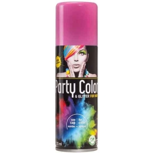 Αποκριάτικο Σπρέι Μαλλιών Glitter Ροζ - 125ml - Party Color & Glitter For Hair