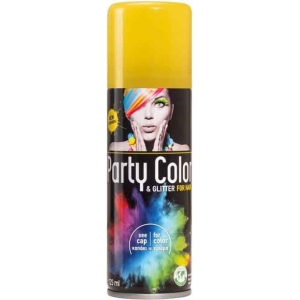 Αποκριάτικο Σπρέι Μαλλιών Κίτρινο - 125ml- Party Color & Glitter For Hair