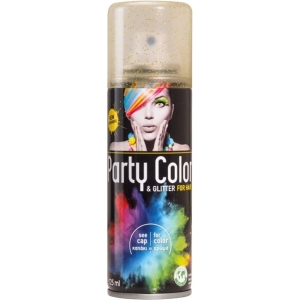 Αποκριάτικο Σπρέι Μαλλιών Glitter Χρυσό - 125ml - Party Color & Glitter For Hair