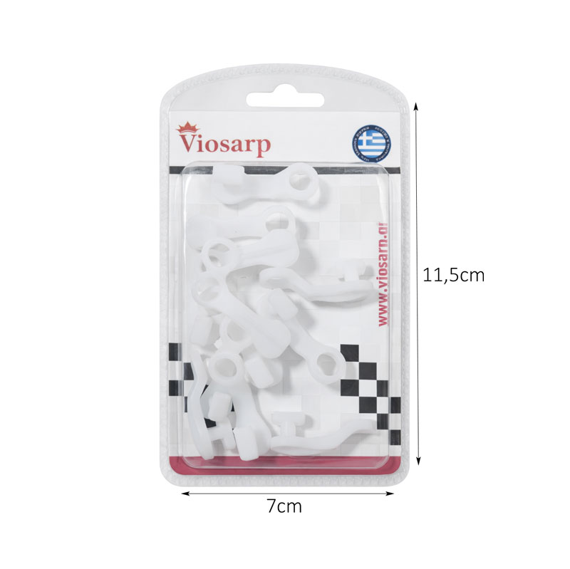 Γαντζάκια Κουρτίνας Πλαστικά 12τμχ – Plastic Curtain Hooks - Image 2