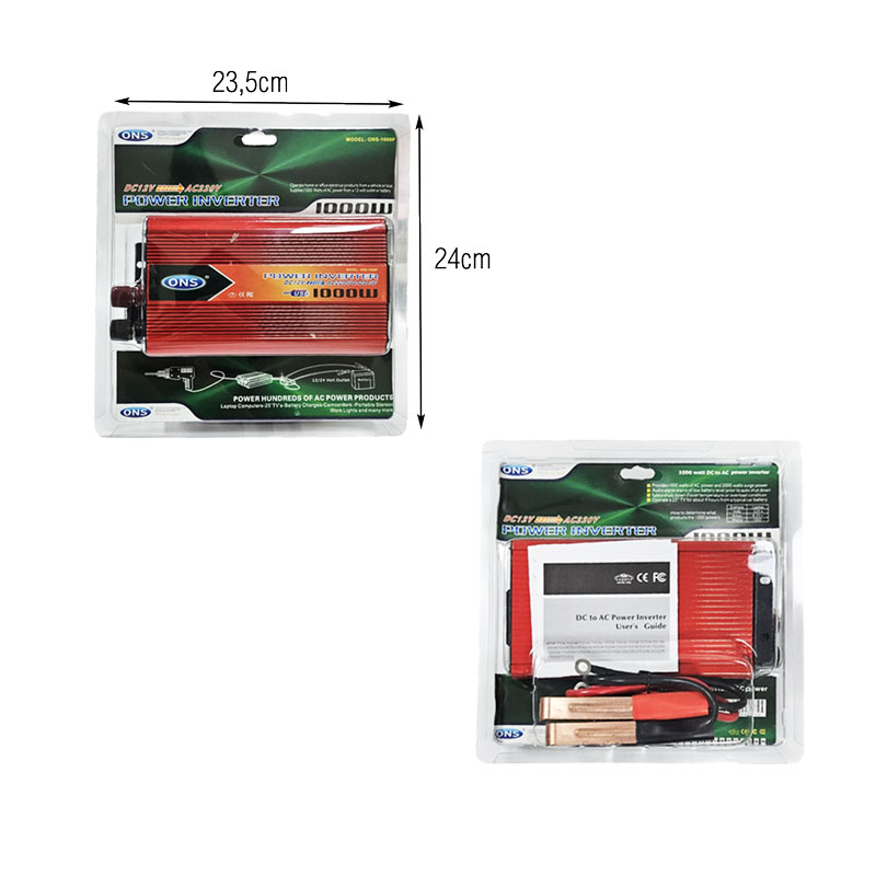 ONS Μετατροπέας Ρεύματος Inverter DC σε AC 1000W για Αυτοκίνητο - DC to AC Power Inverter 1000W for Car - Image 2