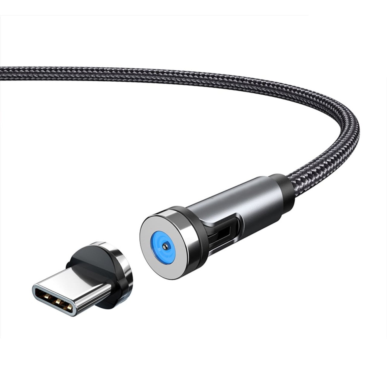 Treqa CA-847 Μαγνητικό Καλώδιο Φόρτισης 3.4A 180° 3 σε 1 Lightning - USB-C - MicroUSB 1m - Magnetic 3 in 1 Cable Type C. Lighting And V8 3.4A - Image 3