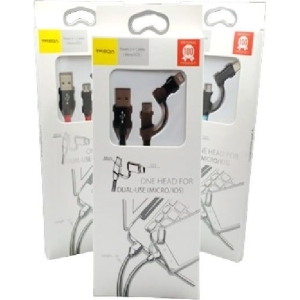 Treqa Καλώδιο Regular USB to Lightning / micro USB Cable 1m CA-812 - One head for dual-use Micro/Ios