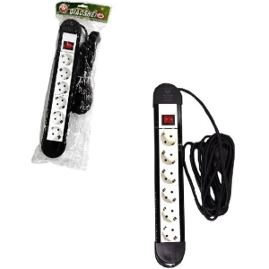 Qiaosheng πολύμπριζο 6 θέσεων με διακόπτη 5m 16A/250V~2500W - 6-position multi-socket with switch