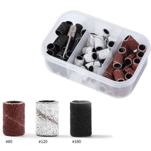 Σετ ανταλλακτικά τροχολιθάκια τριών σκληροτήτων & στέλεχος φρεζέκι - Nail Drill Bits