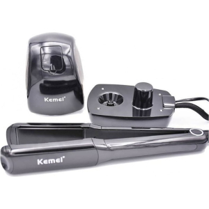Kemei KM-9090 Επαγγελματική Πρέσα Μαλλιών με Ατμό - Steam plywood