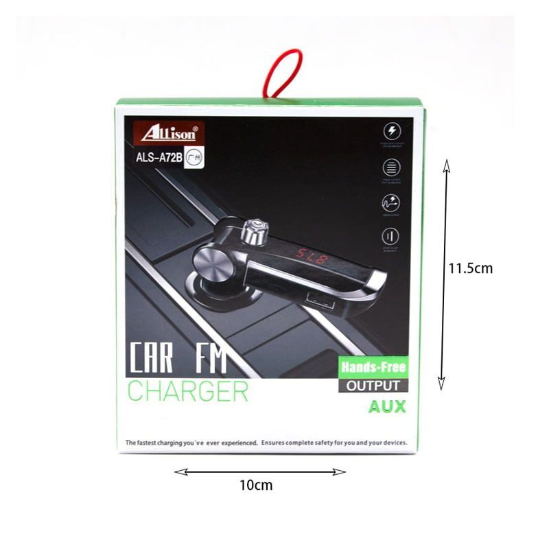 Allison FM Transmitter Αυτοκινήτου με Bluetooth ALS-A72B - Car FM charger wireless - Image 4