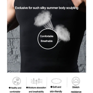 QIAOYANG μπλούζα σύσφιξης και εφίδρωσης για άντρες QA-YF100 - Men's body shaping vest