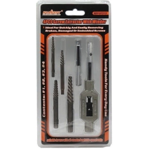 Alternative view of HORUSDY Σετ Τρυπανιών Βιδωτός Εξολκέας 4τμχ SDY-97315 - Screw Extractor with Winder 4pcs