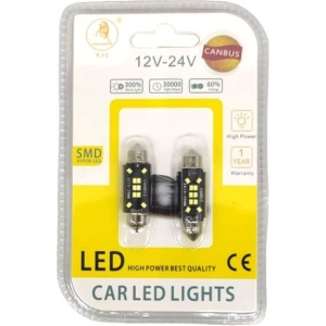 EJC Λάμπες Αυτοκινήτου Canbus LED 12V 2016-T10 39mm 2τμχ ψυχρό φως - LED light