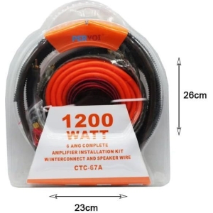 Alternative view of PERVOI σετ καλωδίων ενισχυτή αυτοκινήτου 1200W CTC67A - Amplifier installation kit interconnect and speaker wire