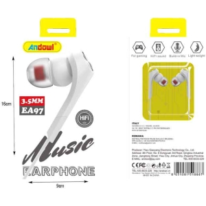 Alternative view of Andowl Ενσύρματα Ακουστικά με AUX 3.5mm EA97 - Earphone