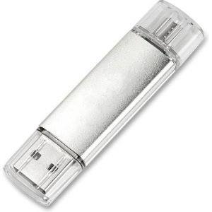 Alternative view of USB stick 16GB με σύνδεση USB & Micro USB - USB flash drive double application