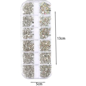 Alternative view of Στρασάκια νυχιών Ασημί #302- Nail accessories