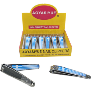 AOYASIYUE Μεγάλος νυχοκόπτης με την Ελληνική σημαία 12τμχ 9.5cm - Nail clippers 12pcs