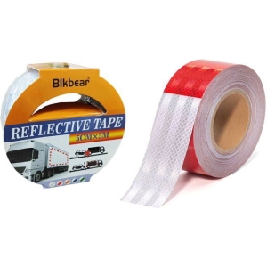 Αυτοκόλλητη αντανακλαστική ταινία 5m x 5cm κόκκινο/λευκό - Reflective tape