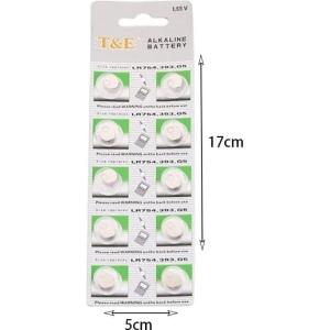 Alternative view of T&E Μπαταρίες αλκαλικές 1.55V LR754-393-G5 - Alkaline battery