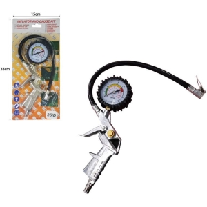Πιστόλι αέρος ελαστικών με μανόμετρο - Inflator and gauge kit